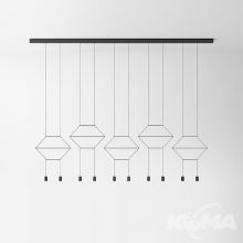 Wireflow Lineal lampa wisząca 10x4,5W LED 2700K 230V czarna